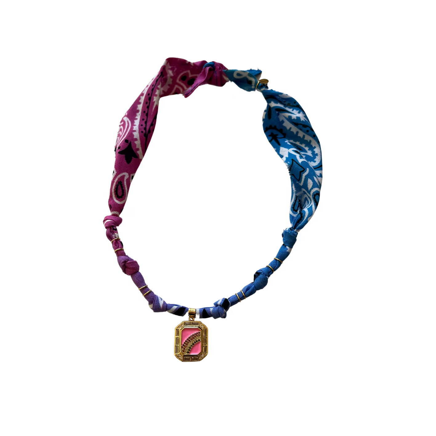 Collier Goodvibes Arc En Ciel Bleu Rose