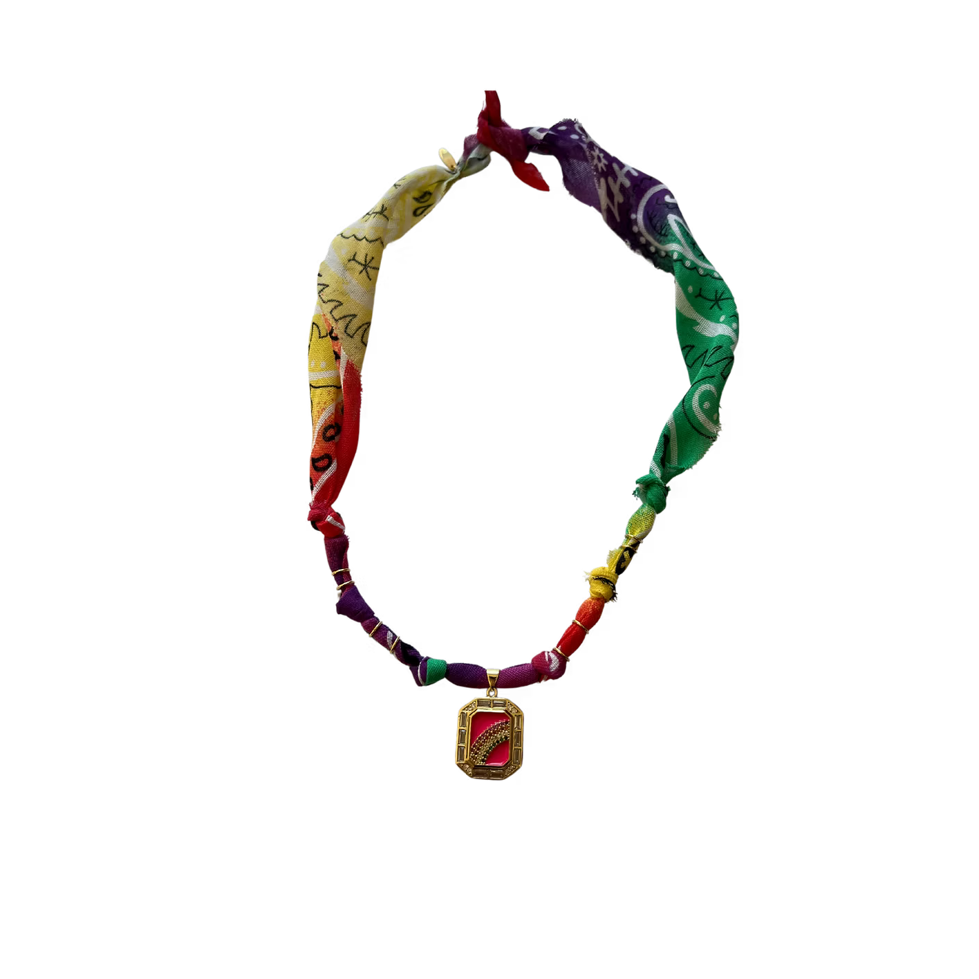 Collier Goodvibes Arc En Ciel Multicolor9 Vert