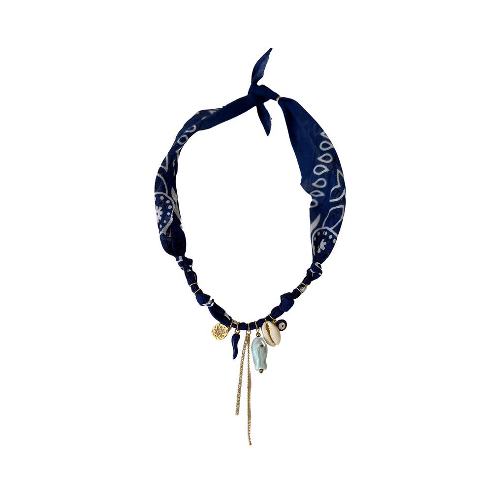 Collier Hydra Island Poisson Perle Outremer