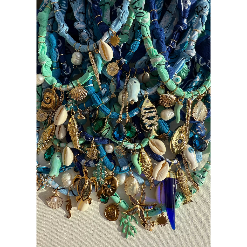 Collier Hydra Island Poisson Perle Outremer