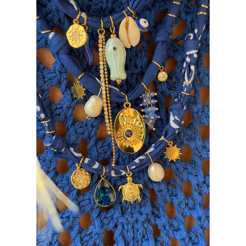 Collier Hydra Island Poisson Perle Outremer