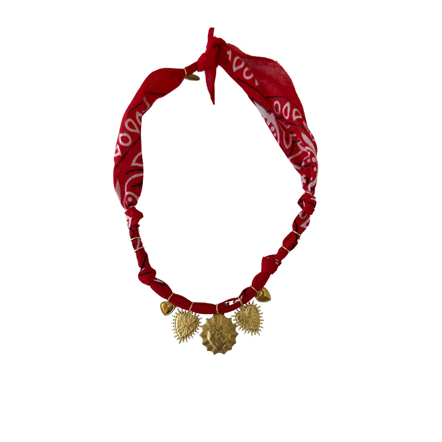 Collier One Love Multi Cœurs Rouge