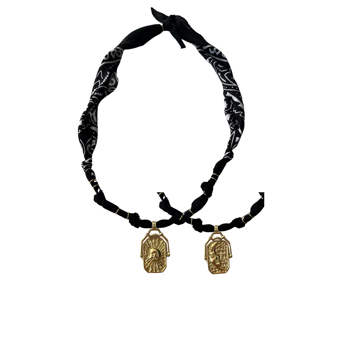 Collier Reversible Astro Noir