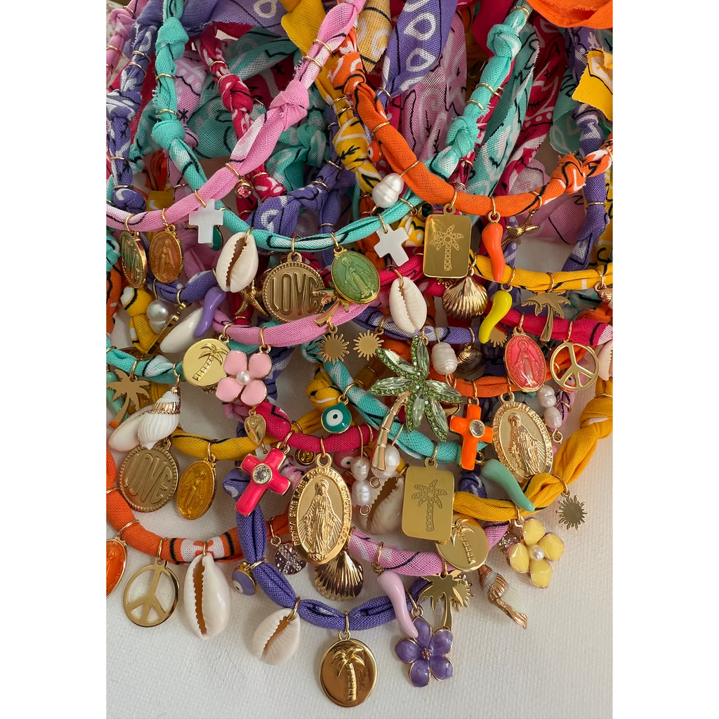 Collier Santa Giulia Palmier Carré Orange