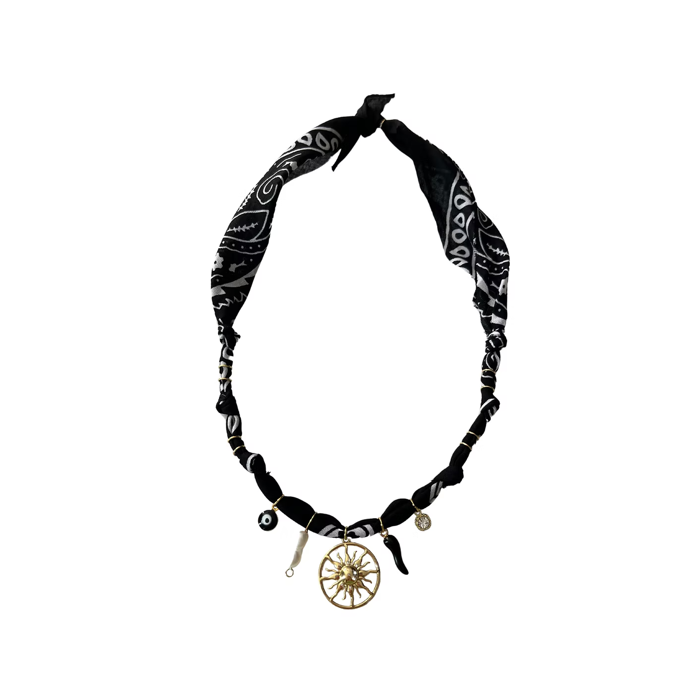 Collier Soleil Astro Noir