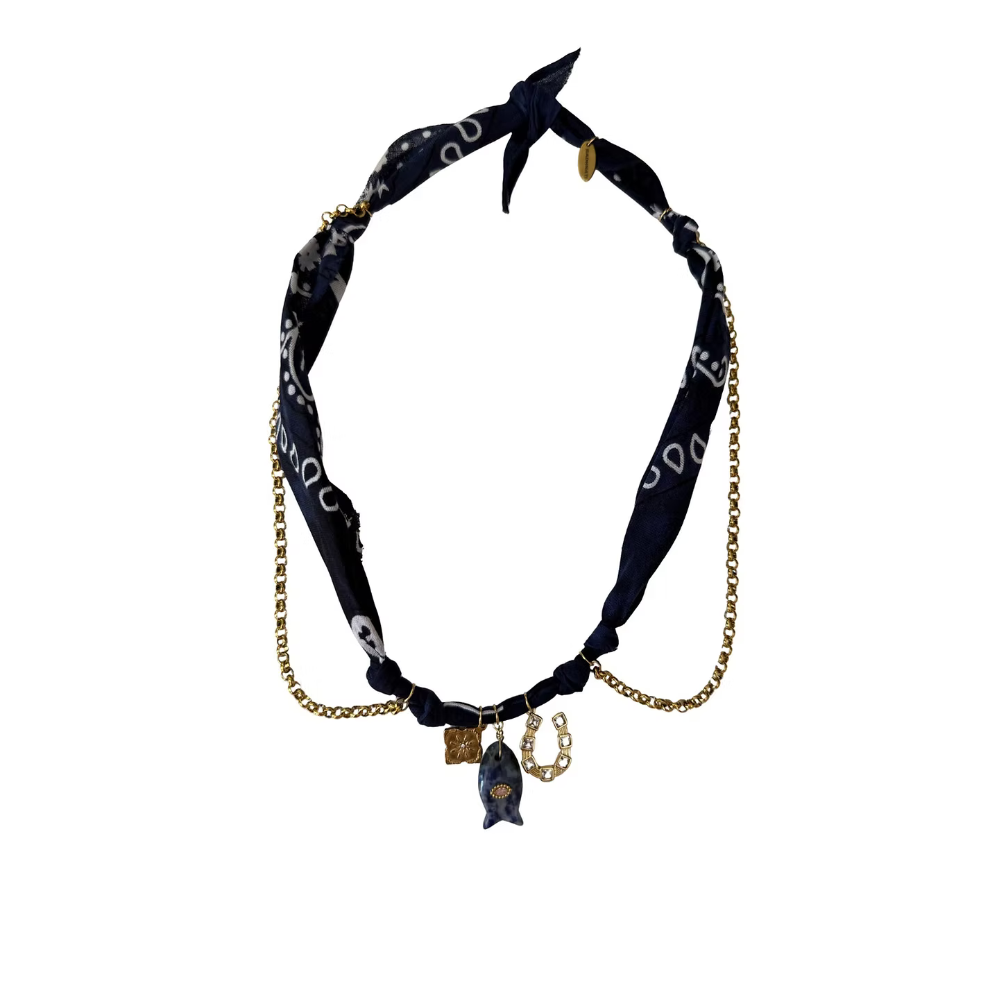 Collier « Antique »Poisson Outremer  Marine
