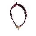 Collier « Varanasi » Baton Strass Rose Bordeaux