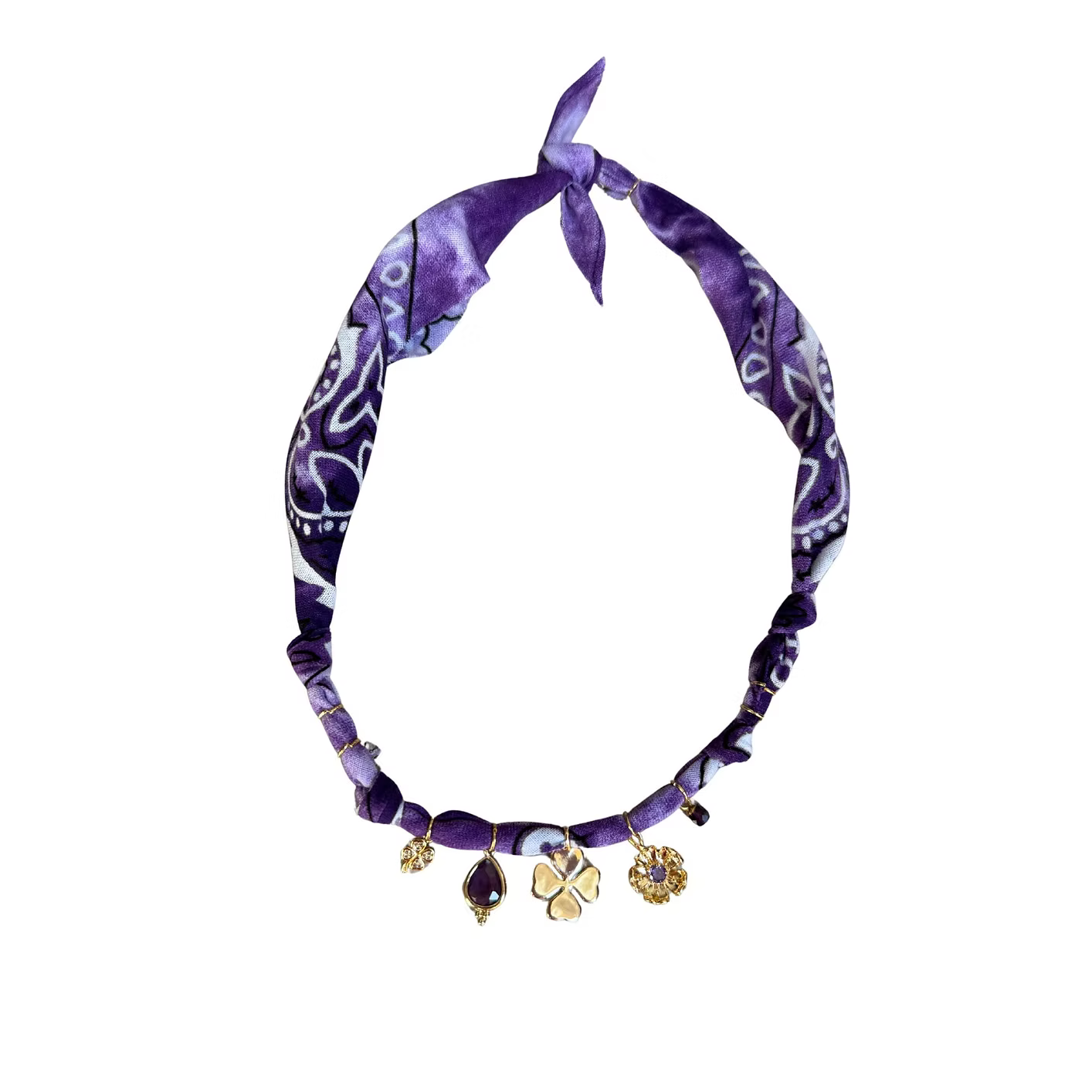 Collier « Varanasi » Trefe Violet Tie And Dye