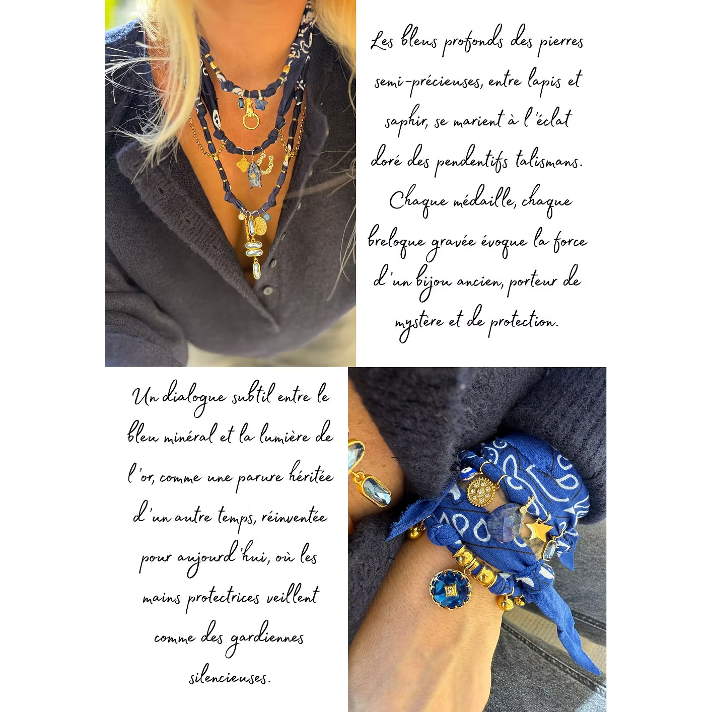 Collier « Antique » Fer À Cheval Marine