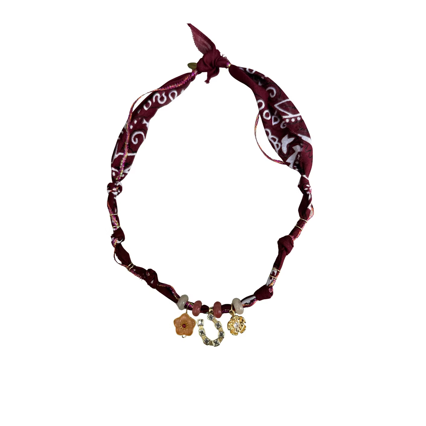 Collier « Varanasi » Fer À Cheval Bordeau