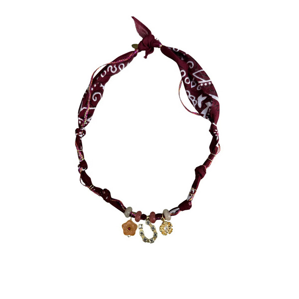 Collier « Varanasi » Fer À Cheval Bordeau