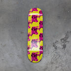 Andy warhol cow pink yellow solo skate deck bottom by THE SKATEROOM