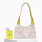 Sac Cream Macramé Jaune & Naturel