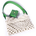 Sac Cream Macramé Vert & Naturel