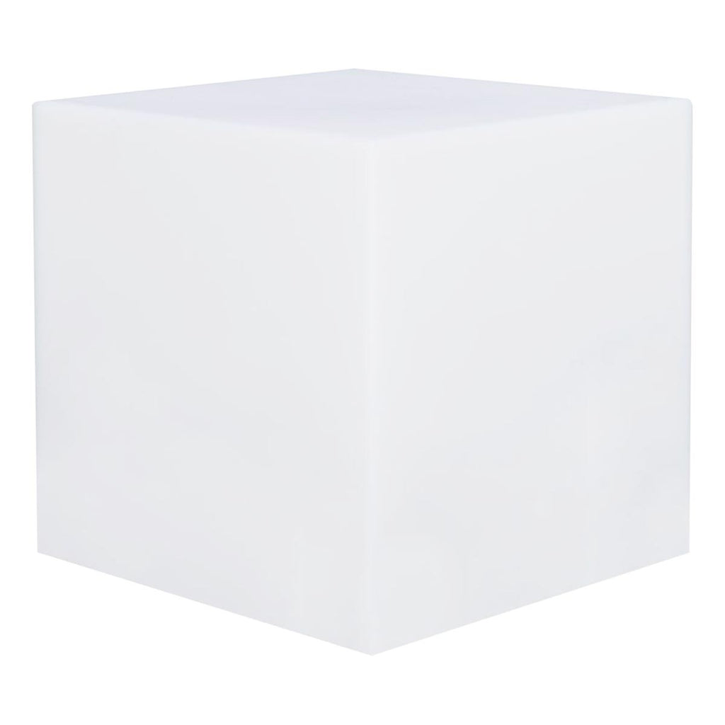 Cube lumineux tabouret sans fil LED multicolore dimmable CARRY 40cm avec télécommande et socle à induction - REDDECO.com