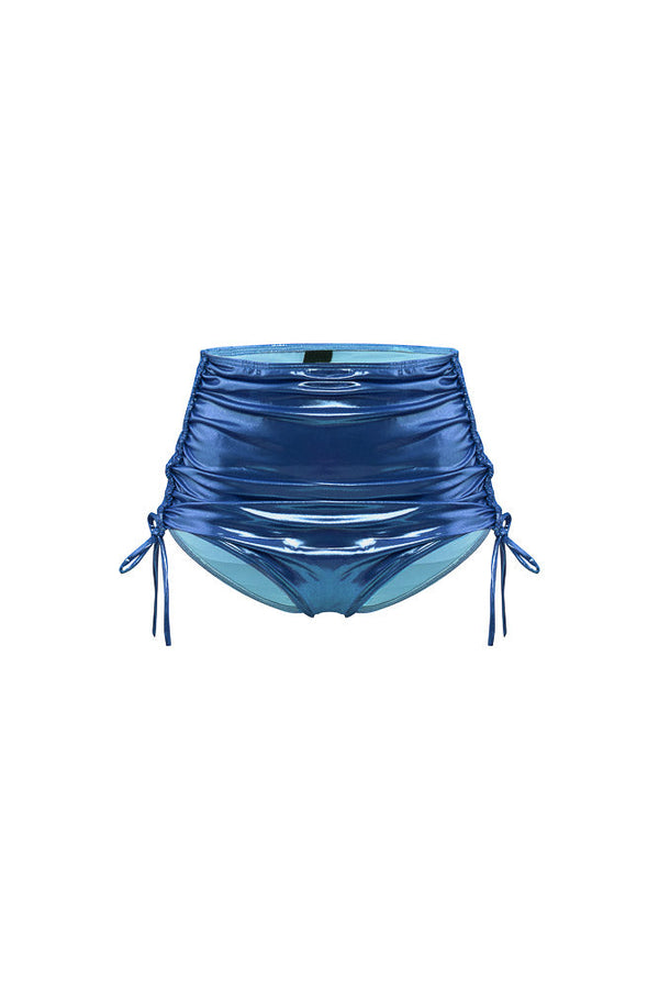 Culotte Taille Haute Fascinante Shine Bleu Mer