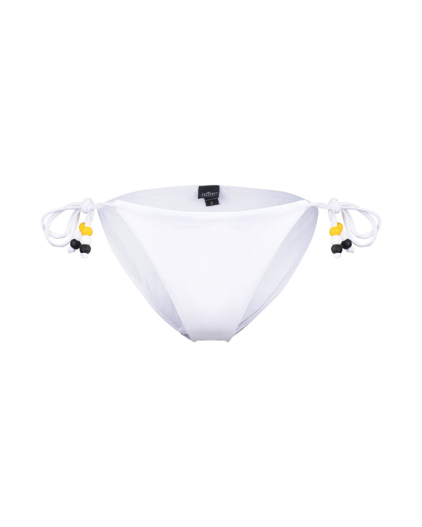 Culotte À Lacets Perles Blanc