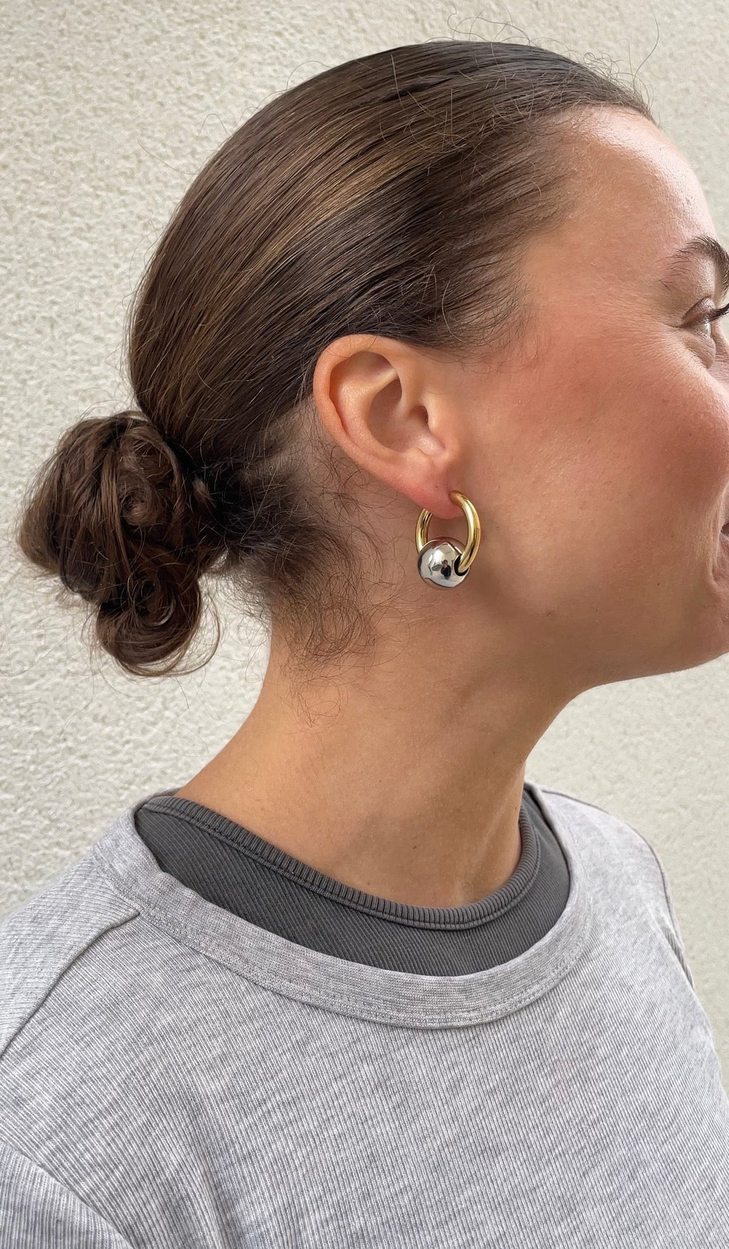 Boucles D'Oreilles Round X Hoop