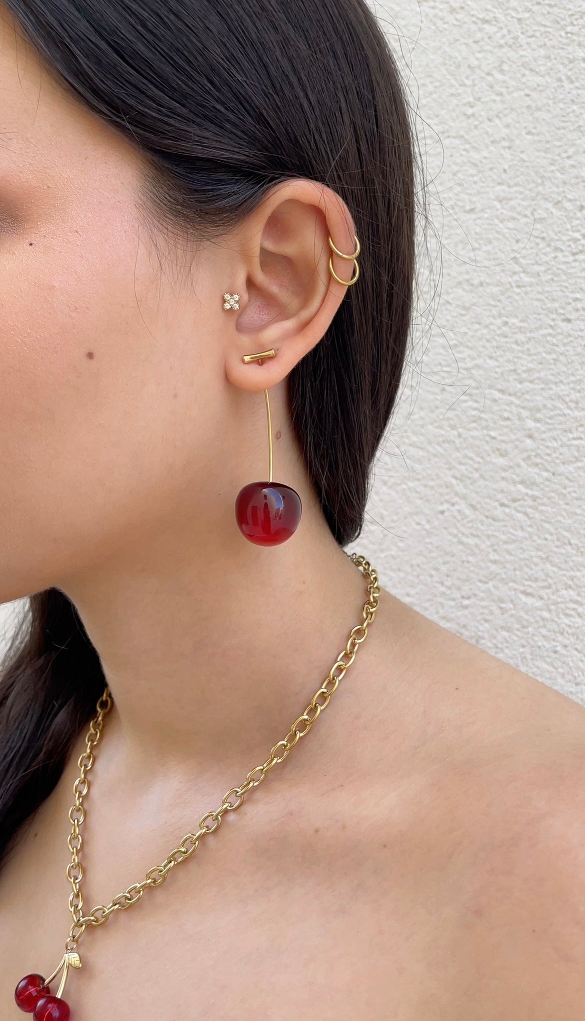 Boucles D'Oreilles Big Cherry