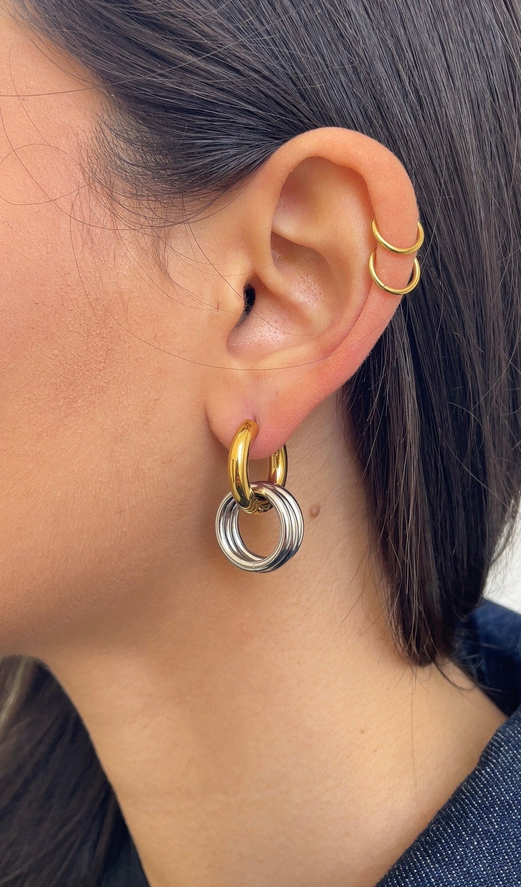 Boucles D'Oreilles Trio X Hoop
