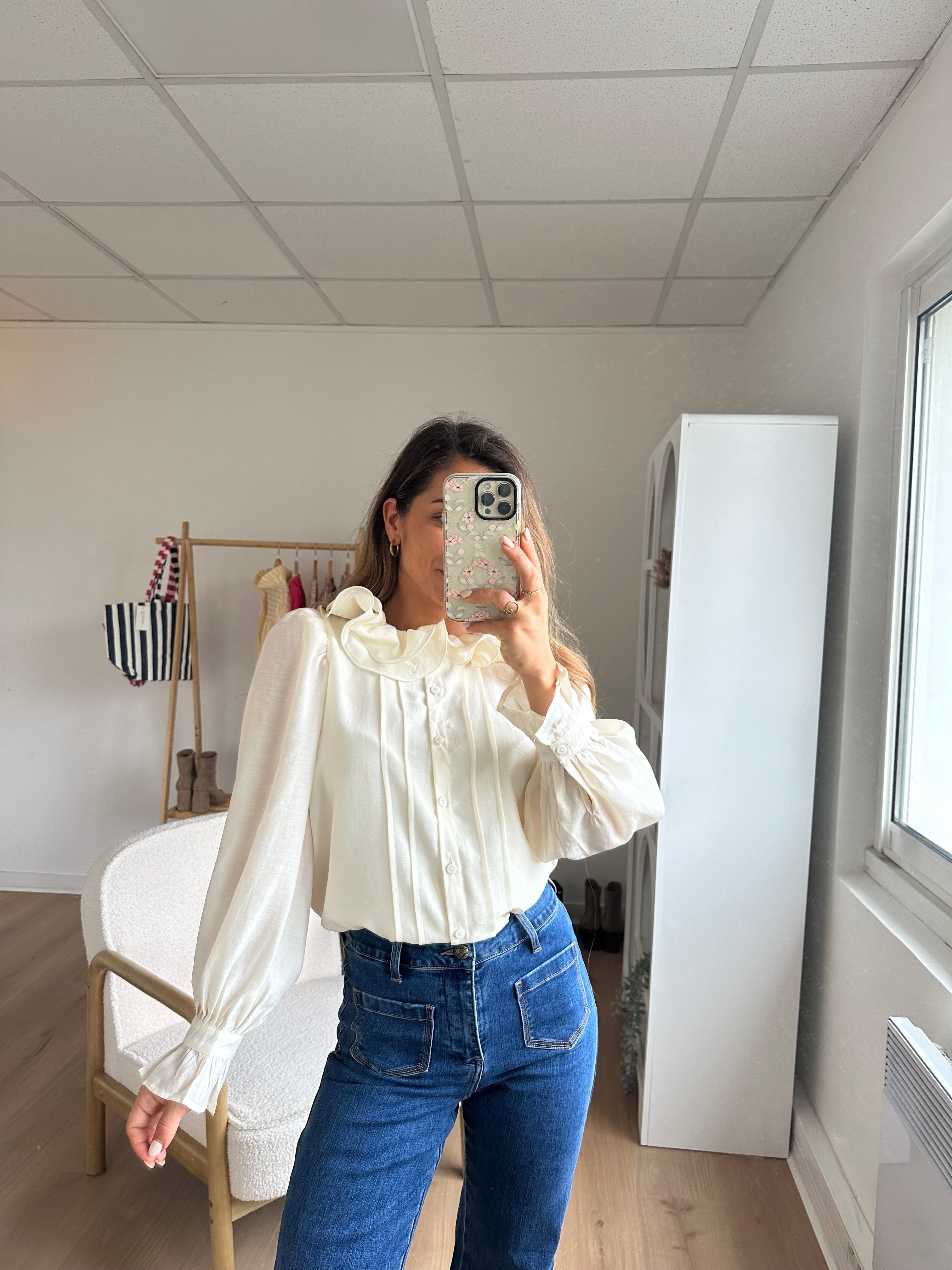 Blouse Brune Écru