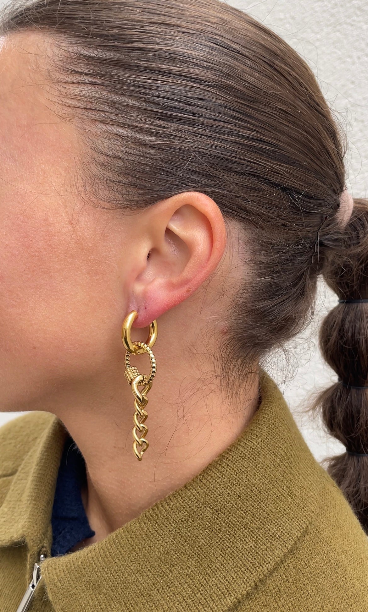 Boucles D'Oreilles Round Chain
