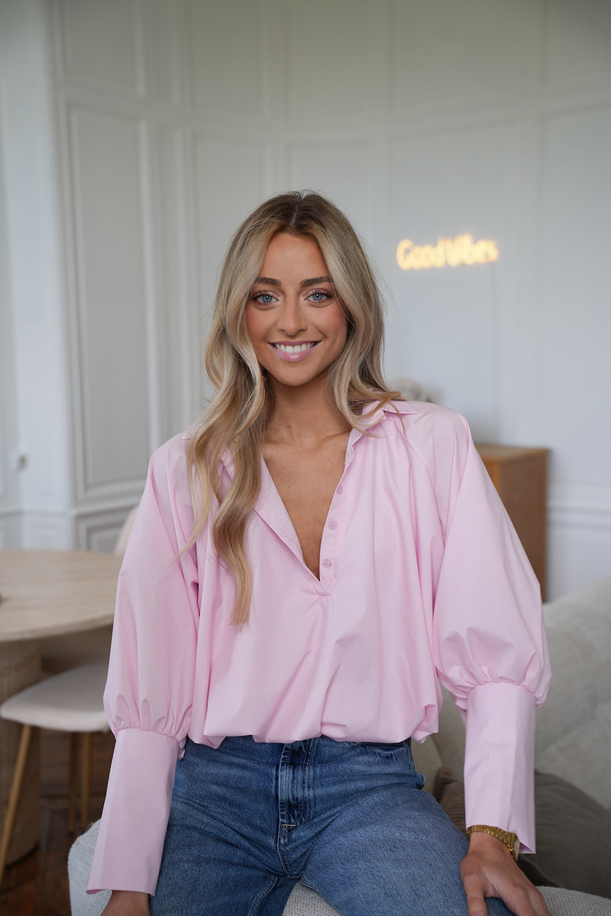 Blouse Ballon Alice - Rose