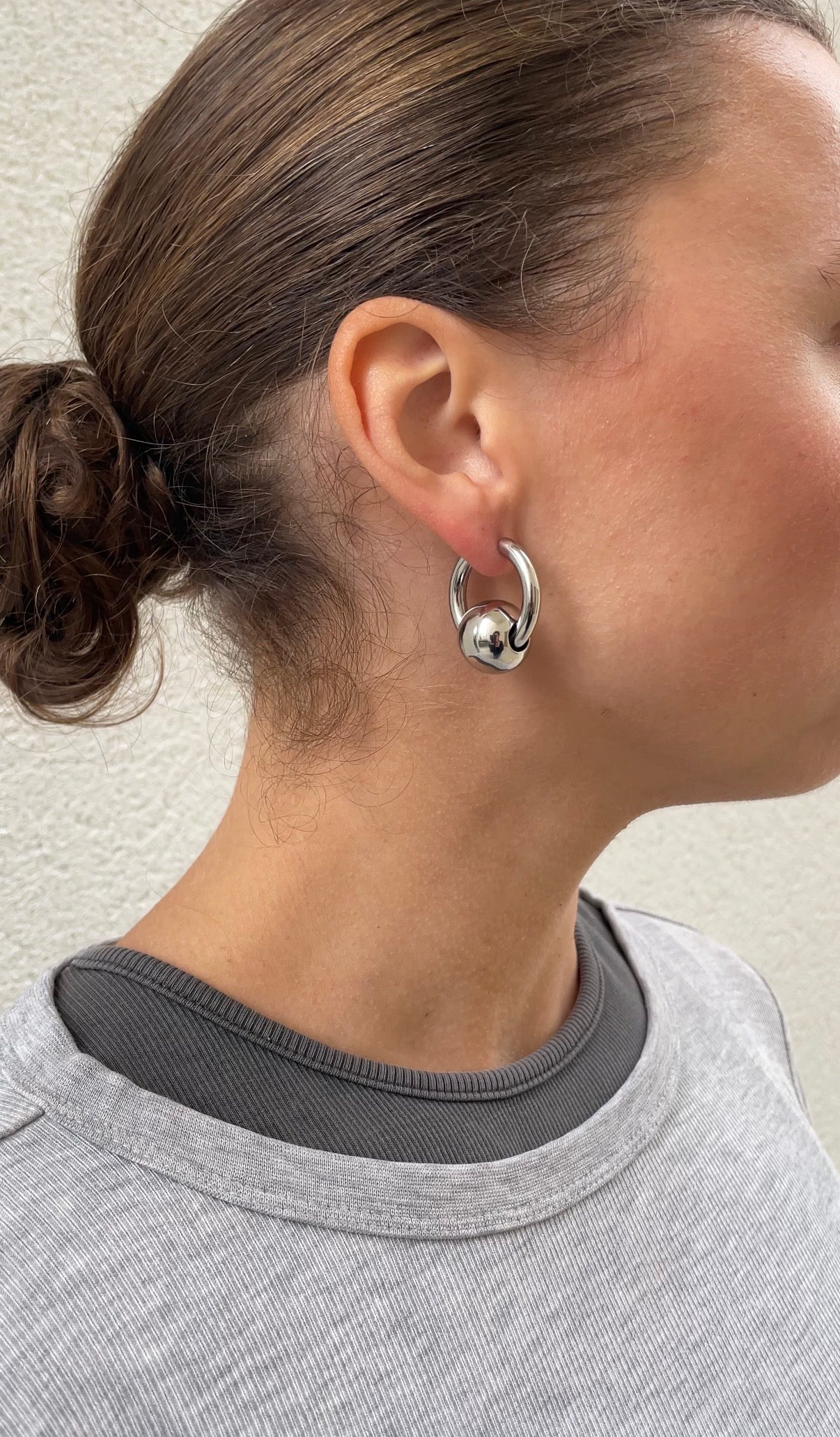 Boucles D'Oreilles Round X Hoop