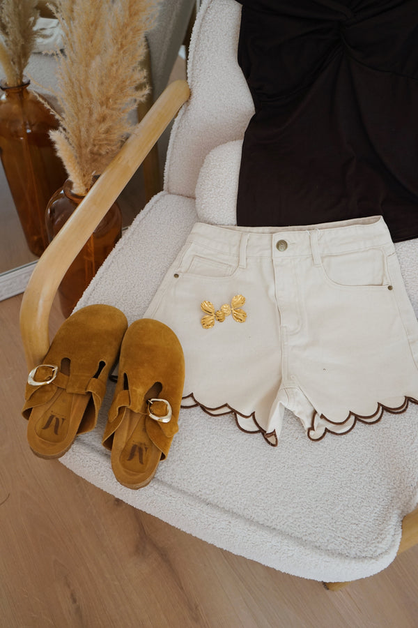 Short En Jean Fleur