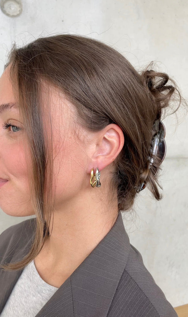 Boucles D'Oreilles Wave Oval