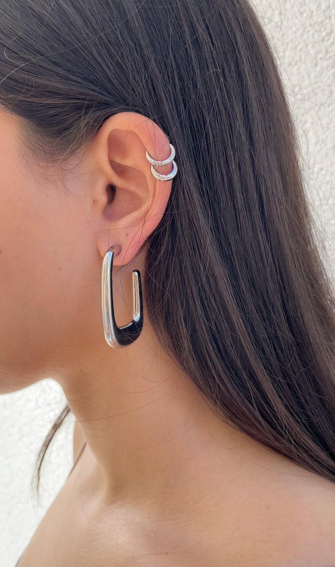 Boucles D'Oreilles Huge Rectangular