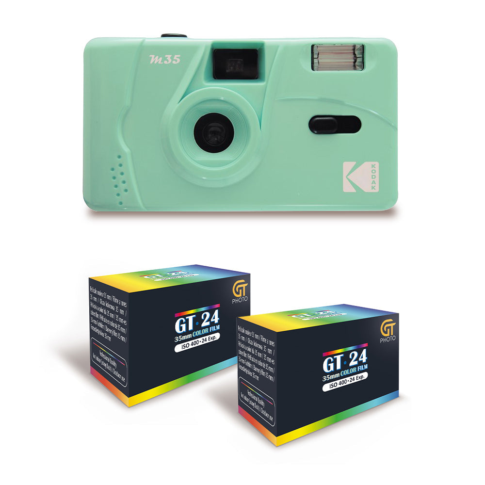 Appareil Photo Argentique - M35 - Menthe - 2 Pellicules Couleur Offertes - Kodak