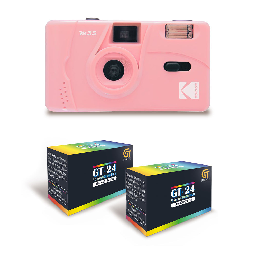 Appareil Photo Argentique - M35 - Rose - 2 Pellicules Couleur Offertes - Kodak