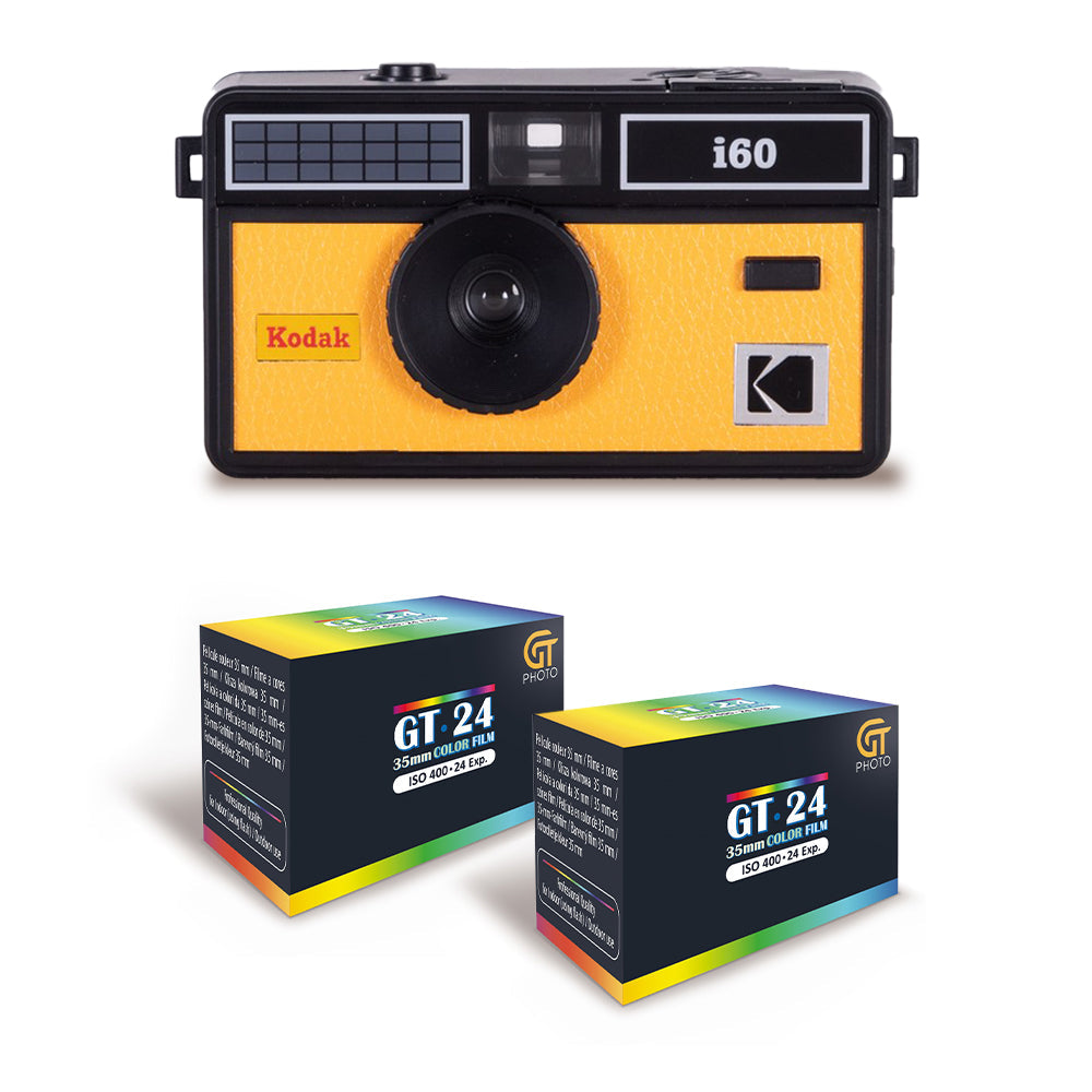 Appareil Photo Argentique - I60 - Noir & Jaune - 2 Pellicules Couleur Offertes - Kodak