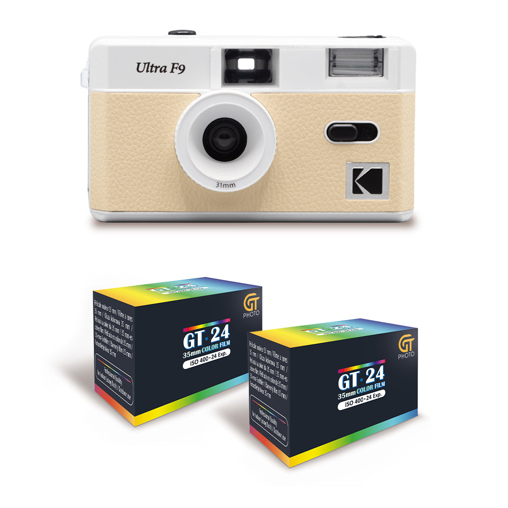 Appareil Argentique - ULTRA F9 - Light Beige - 2 Pellicules Couleur Offertes - Kodak