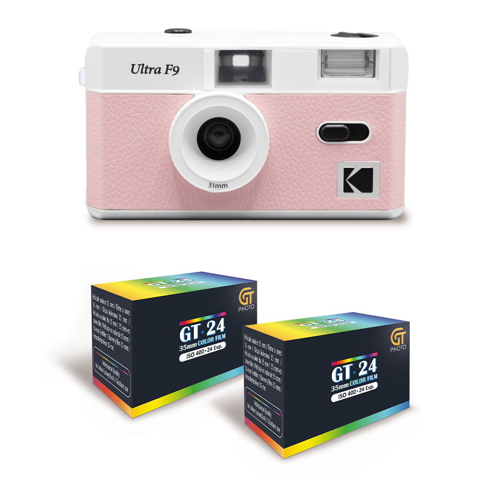 Appareil Argentique - ULTRA F9 - Baby Pink - 2 Pellicules Couleur Offertes - Kodak