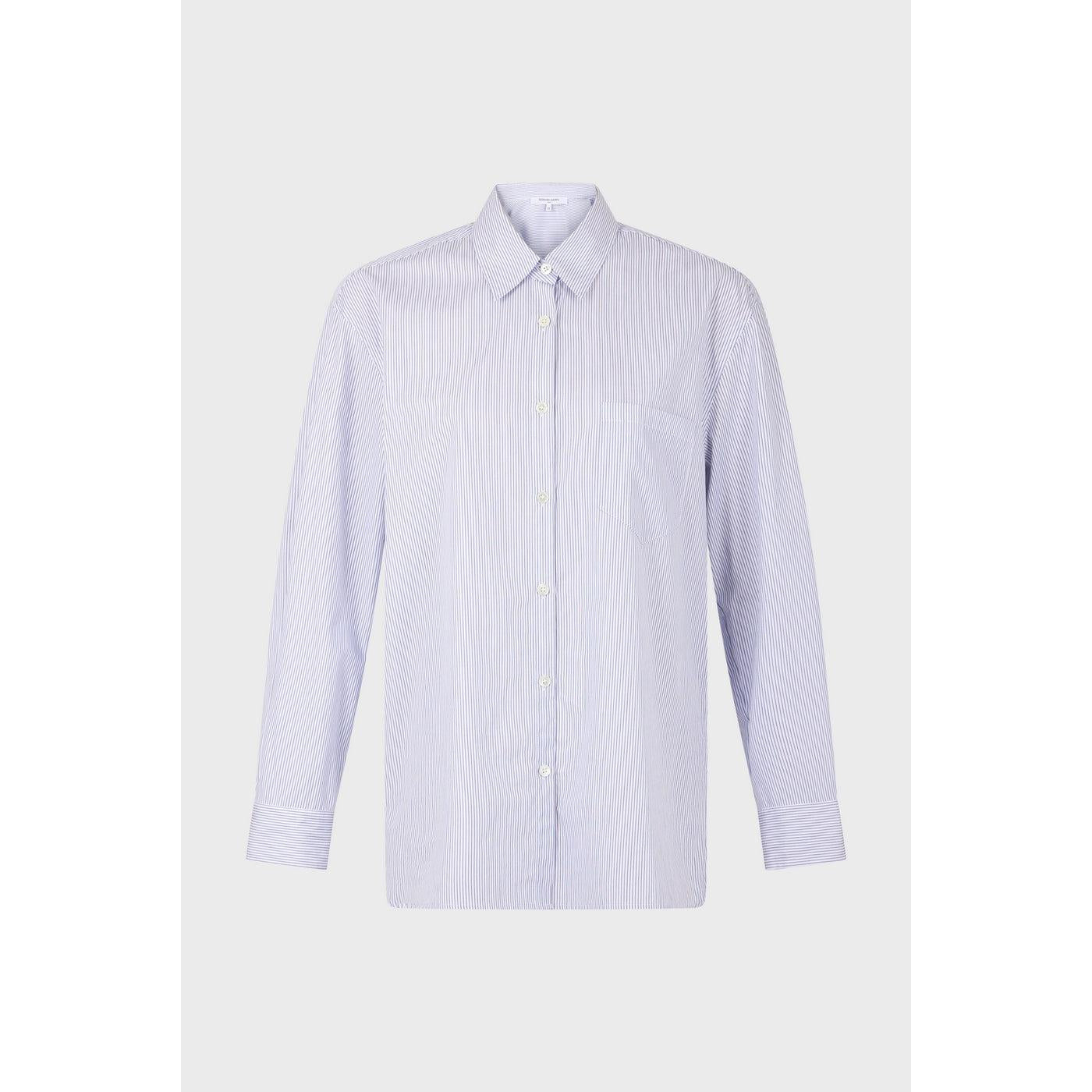 Chemisier - Top Blanche - Bleu Ocean