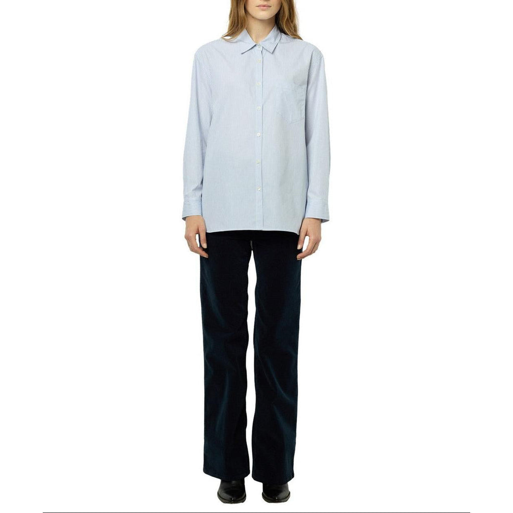 Chemisier - Top Blanche - Bleu Ocean