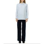 Chemisier - Top Blanche - Bleu Ocean