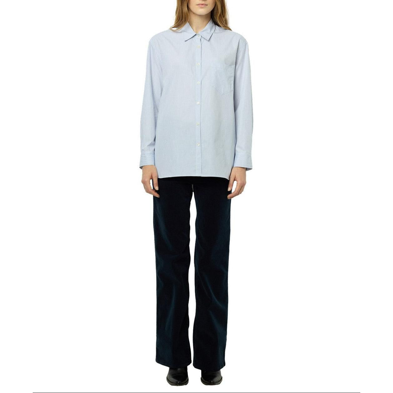 Chemisier - Top Blanche - Bleu Ocean