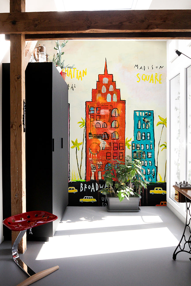 Papier Peint Panoramique - Manhattan Central - Multicolore