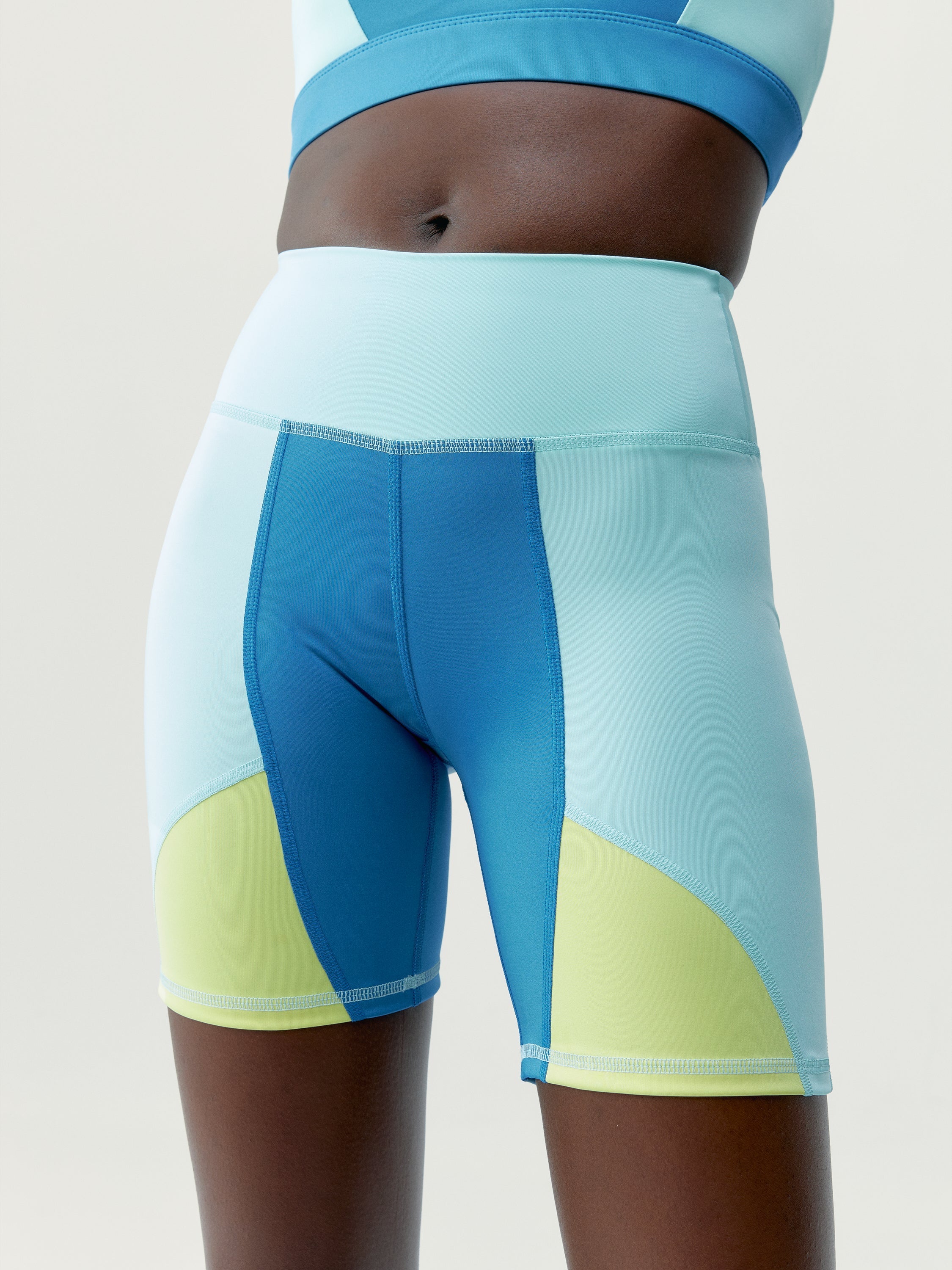 Short Darana - Bleu Céladon/Vague/Jaune Vert - Femme