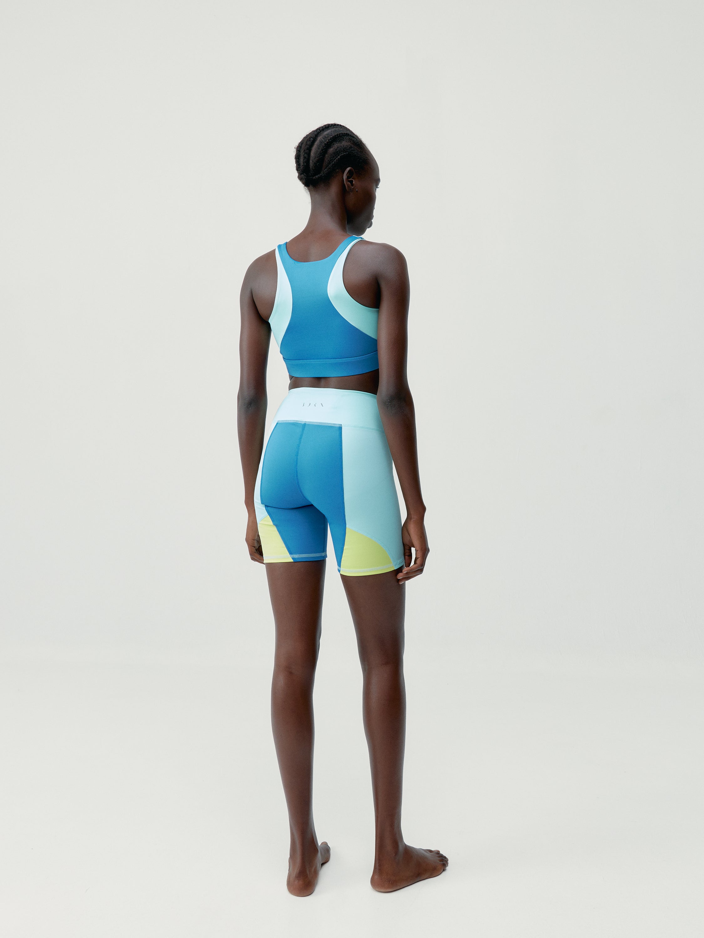 Short Darana - Bleu Céladon/Vague/Jaune Vert - Femme