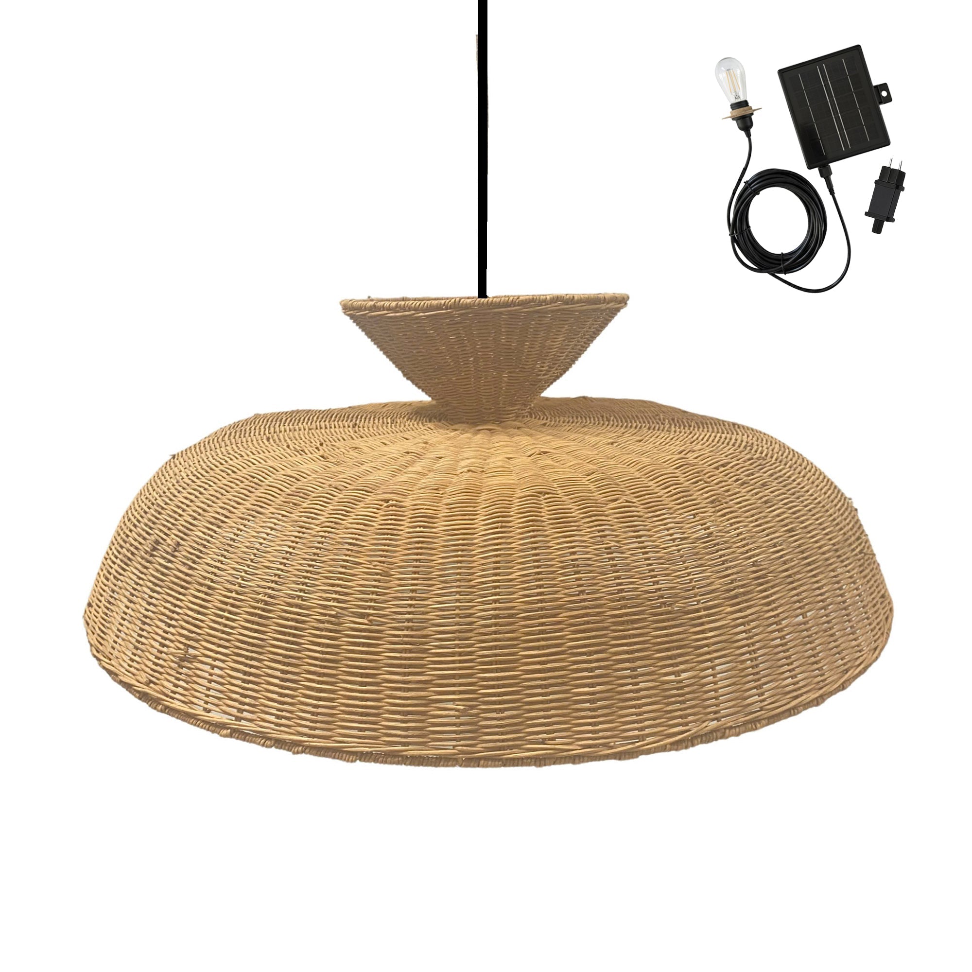 Darma - Suspension Solaire - Rotin - Beige