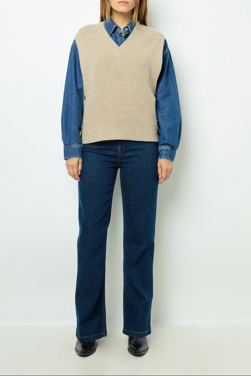 Pull - Gilet Julietta - Beige Rosé