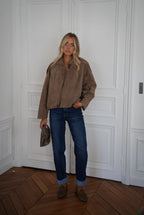 Veste Suédée Delfine - Taupe