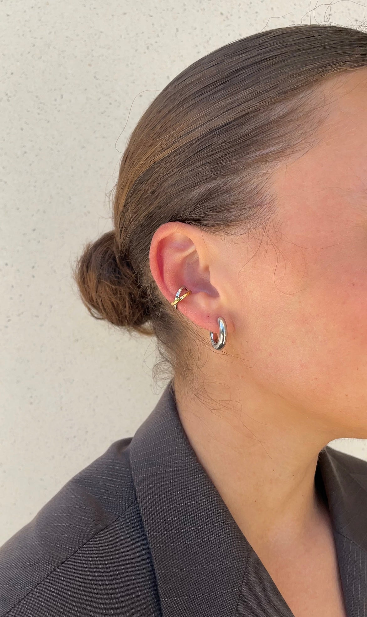 Earcuff Thin Cross