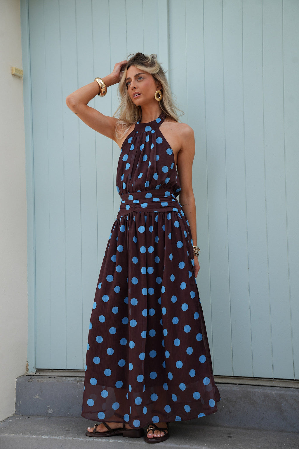 Robe À Pois Eve - Chocolat