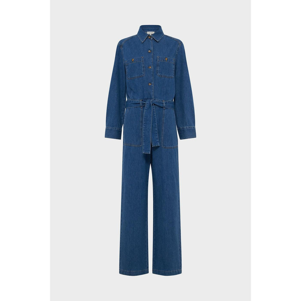 Pantalon - Combi - Short Flore - Bleu Ciel