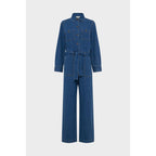 Pantalon - Combi - Short Flore - Bleu Ciel